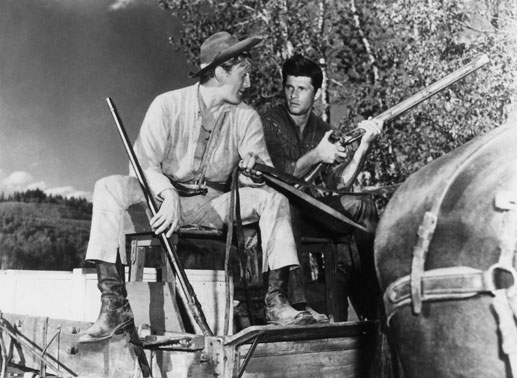 Trapper Jim Deakins (Kirk Douglas, li.) und Boone Caudill (Dewey Martin, re.) auf dem Weg in den weiten Westen. Bild: Sender