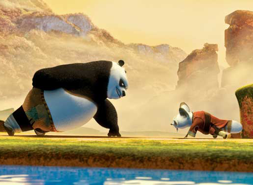Panda Po ist zeimlich schwerfällig und tollpatschig. Bild: Sender