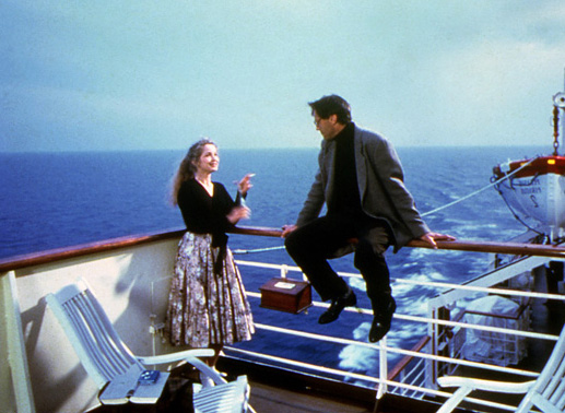 Walter Faber (Sam Shepard) f&uuml;hlt sich von der jungen, attraktiven Sabeth (Julie Delpy) angezogen, die ihn an seine ehemalige Studienfreundin Hanna erinnert. Bild: Sender