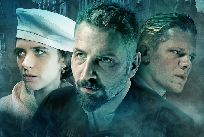 Hinterland: Liv Lisa Fries (Dr. Theresa Körner), Murathan Muslu (Peter Perg), Max von der Groeben (Kommissar Paul Severin), .Bild: Sender / ORF/ Freibeuter Film