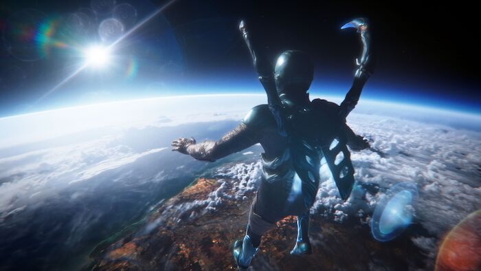 Blue Beetle: Jamie Reyes (Ramario Xolo Ramirez Maridue&ntilde;a). Bild: Sender /  RTL / 2023 Warner Bros. Entertainment Inc. All Rights Reserved