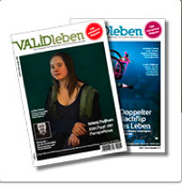 Die beiden ersten Ausgaben der Zeitschrift VALIDleben. Und schon war der TVButler mit dabei. Danke!. Bild: validleben