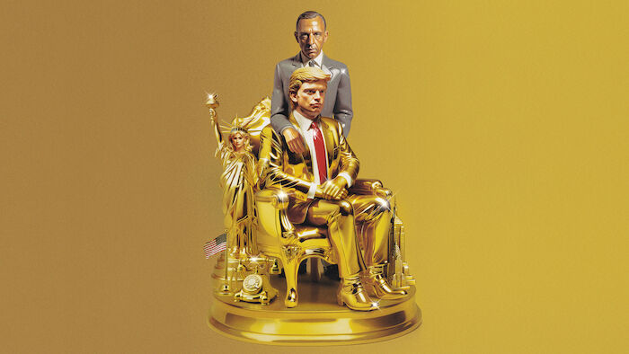 The Apprentice - The Trump Story: Plakatmotiv zum Film mit Donald Trump (Sebastian Stan) und Roy Cohn (Jeremy Strong). Bild: Sender / ZDF / DCM Film Distribution,