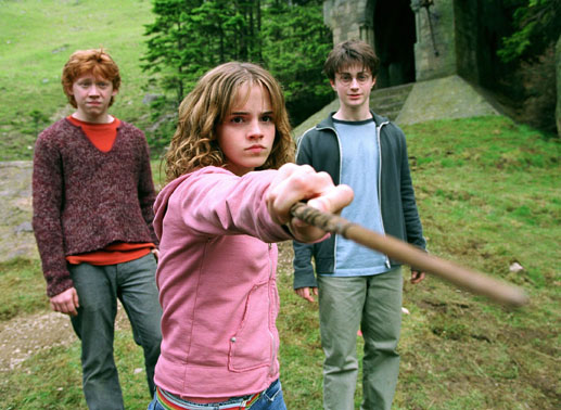 Emma Watson, Rupert Grint, Daniel Radcliffe. Bild: Sender  / © Warner Bros. Ent. 
Harry Potter Publishing Rights © J.K.R.