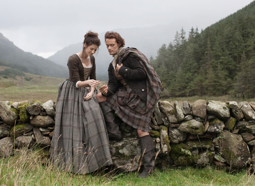 Claire Randall (Catriona Balfe) und Jamie Fraser (Sam Heughan). Bild: Sender