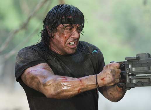 Immer auf der Seite der Guten: Rambo (Sylvester Stallone) ... Bild: Sender / Nu Image Films