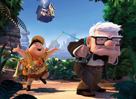 Im Amazonas angekommen, muss der griesgrämige Carl Fredricksen mit seinem blinden Passagier, dem 8-jährigen Pfadfinderjungen Russell, wohl oder übel auskommen. Bild: Sender