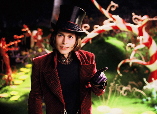 Johnny Depp ist der exzentrische Fabriksbesitzer Willy Wonka. Bild: Sender