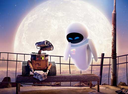 Seit vielen Jahren lebt Wall-E ganz alleine auf der Erde - und räumt diese auf ... Bild: Sender/Touchstone