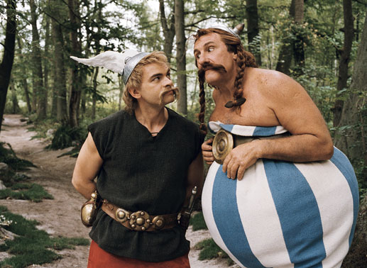 Clovis Cornillac (Asterix) und Gérard Depardieu (Obelix). Bild: Sender