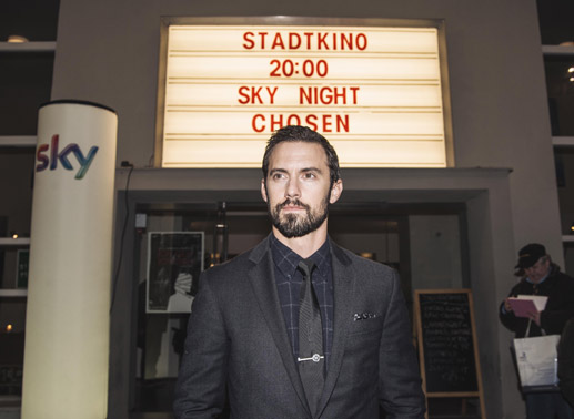 Milo Ventimiglia erstmals in Wien rührte die Trommel für „Chosen“. Mit Erfolg!. Bild: Sky.