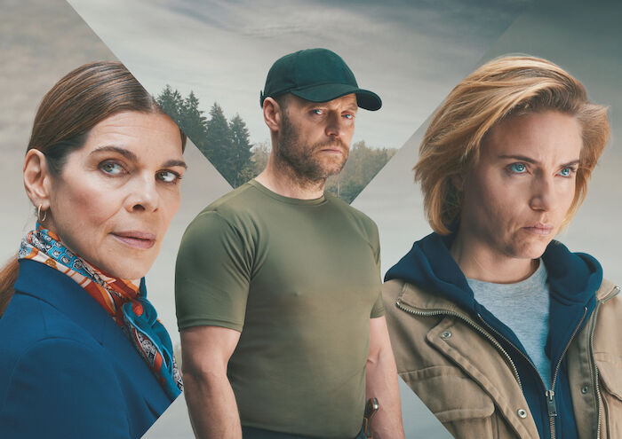 Oxen: Frigg Mossman (Ellen Hillings&oslash;), Niels Oxen (Jacob Lohmann), Margrethe Franck (Josephine Park). Bild: Sender / ZDF und TV 2 Denmark, [M] Feedmee. 